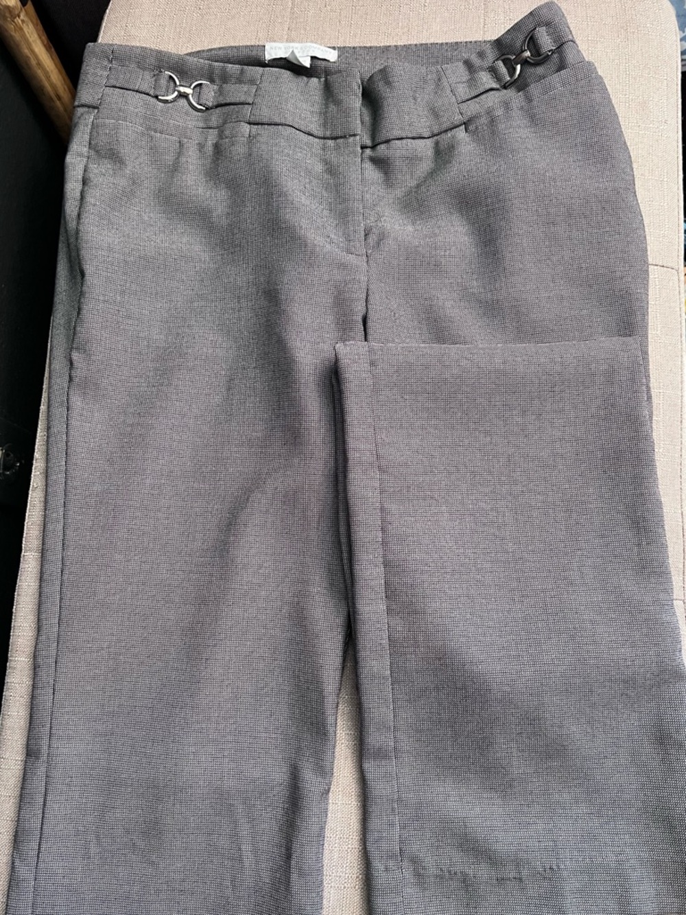 New York & Company Grey Textured Dress Pants